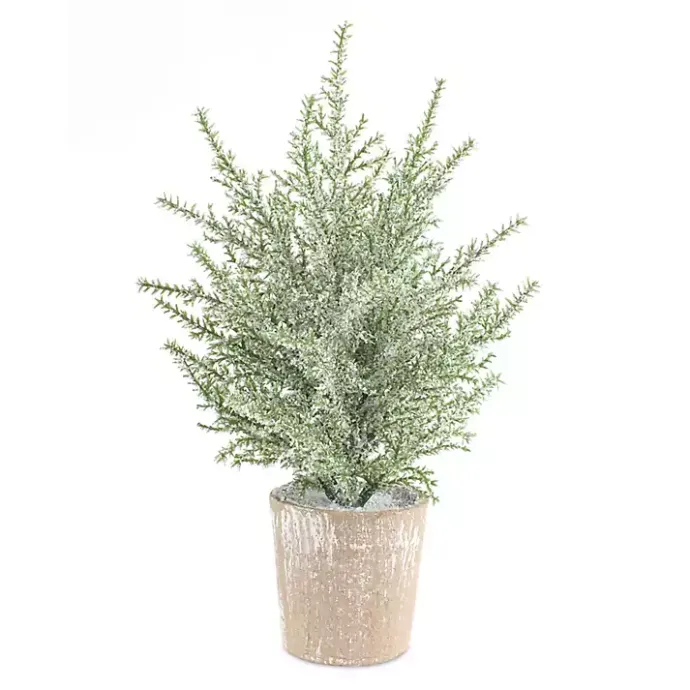 Sale Kirklands Home 12 in. Potted Icy Pine Trees, Set of 6