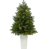 Outlet Kirklands Home 3.5 Lit Fir Christmas Tree in White Tower Planter