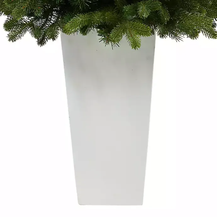 Outlet Kirklands Home 3.5 Lit Fir Christmas Tree in White Tower Planter