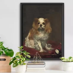 Best Kirklands Home A King Charles Spaniel Framed Canvas Art Print Brown