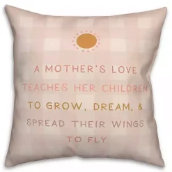 Online Kirklands Home A Mother's Love Plaid Indoor/Outdoor Pillow Pink