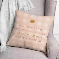 Online Kirklands Home A Mother's Love Plaid Indoor/Outdoor Pillow Pink