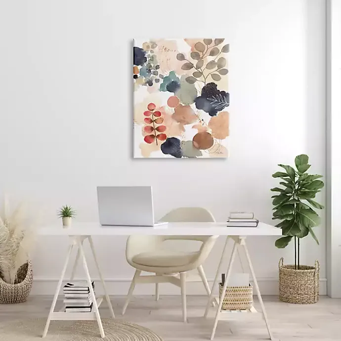 Best Kirklands Home Abstract Botanical Collage Canvas Print, 30x40 in. Multi