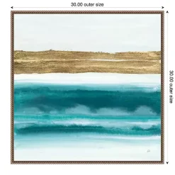 Online Kirklands Home Abstract Gold Emerald Beach III Canvas Art Print