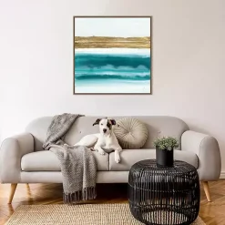 Online Kirklands Home Abstract Gold Emerald Beach III Canvas Art Print