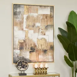 Best Kirklands Home Abstract Gold Framed Canvas Art Print