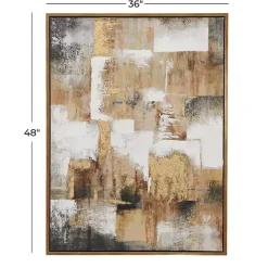 Best Kirklands Home Abstract Gold Framed Canvas Art Print