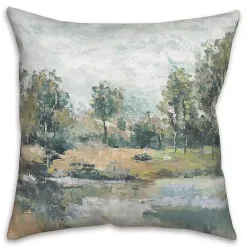 Discount Kirklands Home Abstract Landscape Painted Pillow