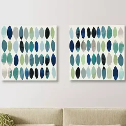 Outlet Kirklands Home Abstract Leaf Giclee Canvas Art Prints, Set of 2