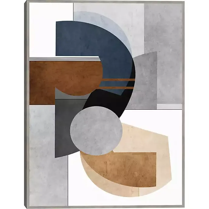 Online Kirklands Home Abstract Organic Shapes Framed Canvas Art Print Gray