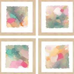 Best Kirklands Home Abstract Pastels Framed Art Prints, Set of 4 Multi
