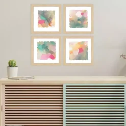 Best Kirklands Home Abstract Pastels Framed Art Prints, Set of 4 Multi