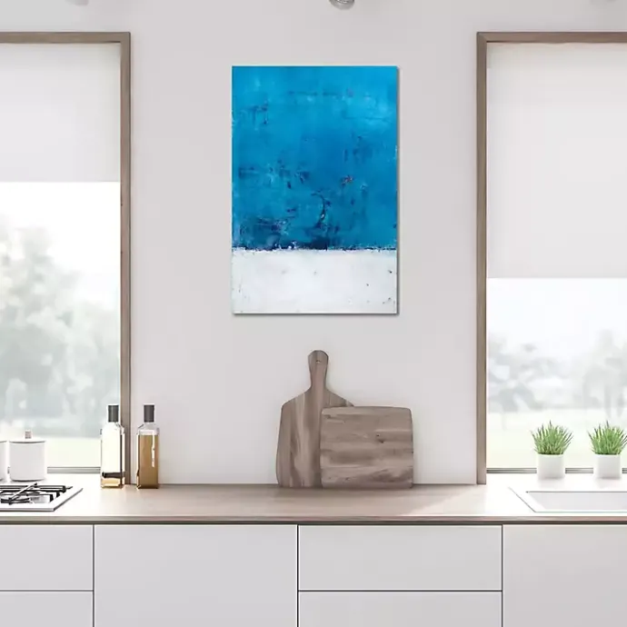 Discount Kirklands Home Abstract Snow White Canvas Art Print