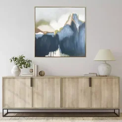 New Kirklands Home Abstract Vision Framed Canvas Art Print Blue