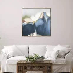 New Kirklands Home Abstract Vision Framed Canvas Art Print Blue
