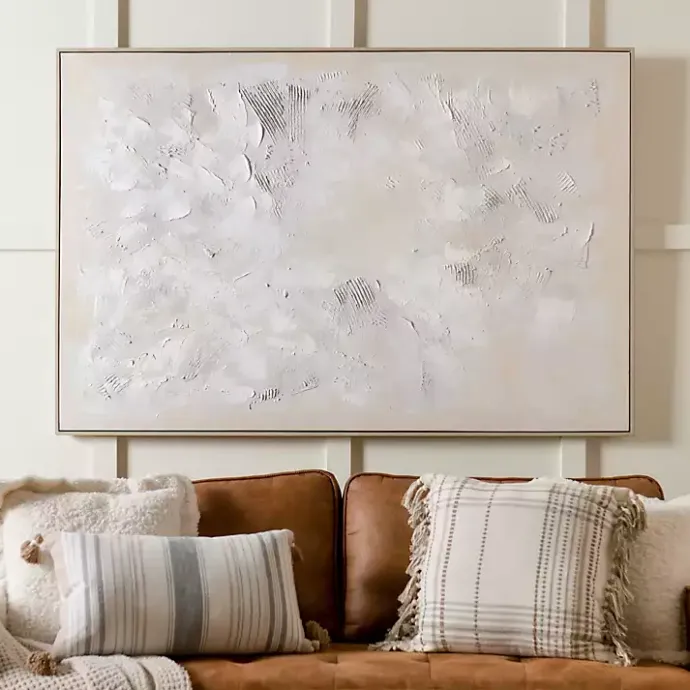 Hot Kirklands Home Abstract White Framed Canvas Art Print