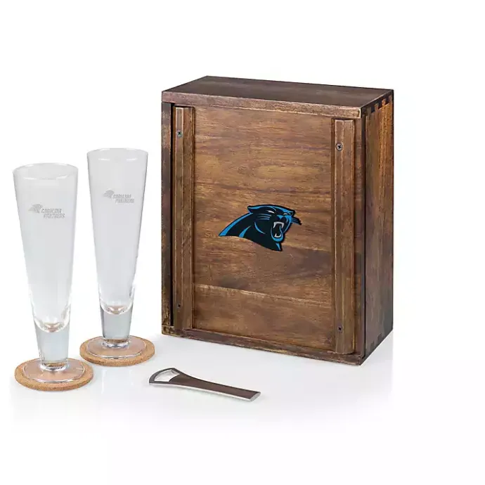 Online Kirklands Home Acacia Carolina Panthers Beer Glass Set