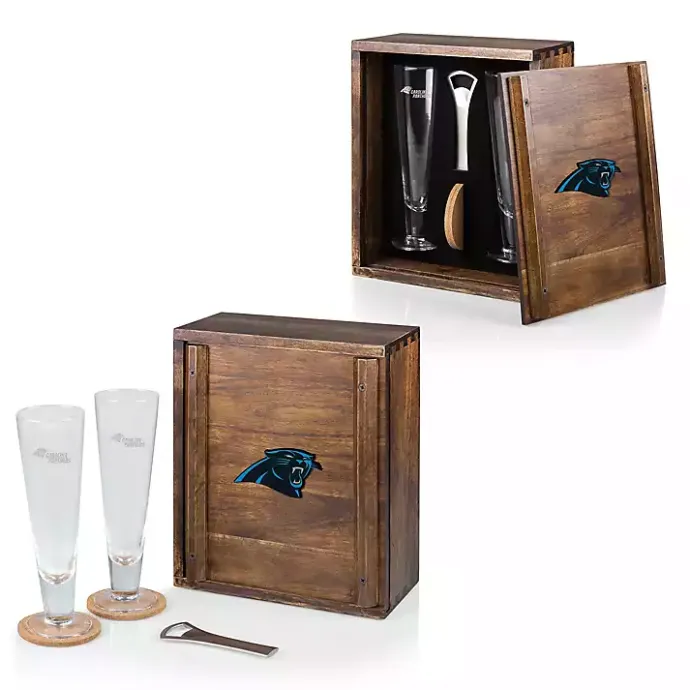 Online Kirklands Home Acacia Carolina Panthers Beer Glass Set