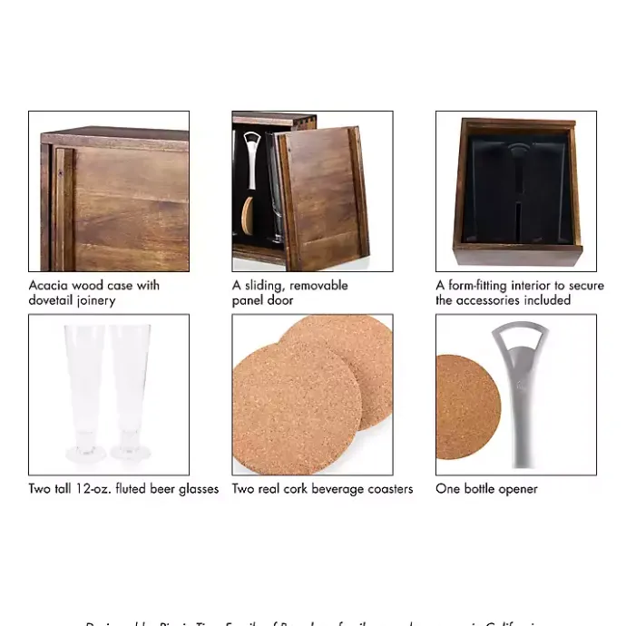 Kirklands Home Acacia Pittsburgh Steelers Beer Glass Set