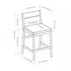 Kirklands Home Acacia Slat Back Outdoor Counter Stools, Set of 2