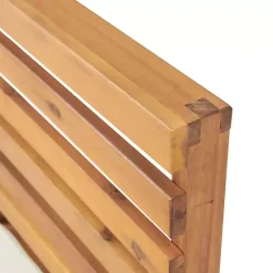 New Kirklands Home Acacia White Cushioned Outdoor Chairs, Set of 2