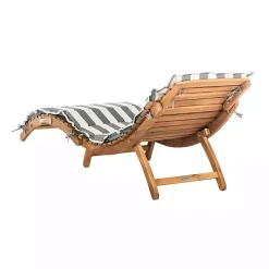 Discount Kirklands Home Acacia Wood 3-pc. Chaise Set with Striped Cushions