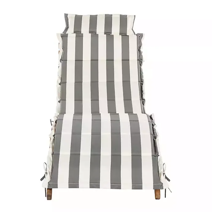 Discount Kirklands Home Acacia Wood 3-pc. Chaise Set with Striped Cushions