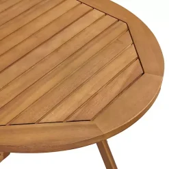 Discount Kirklands Home Acacia Wood Slatted 3-pc. Outdoor Bistro Set Tan