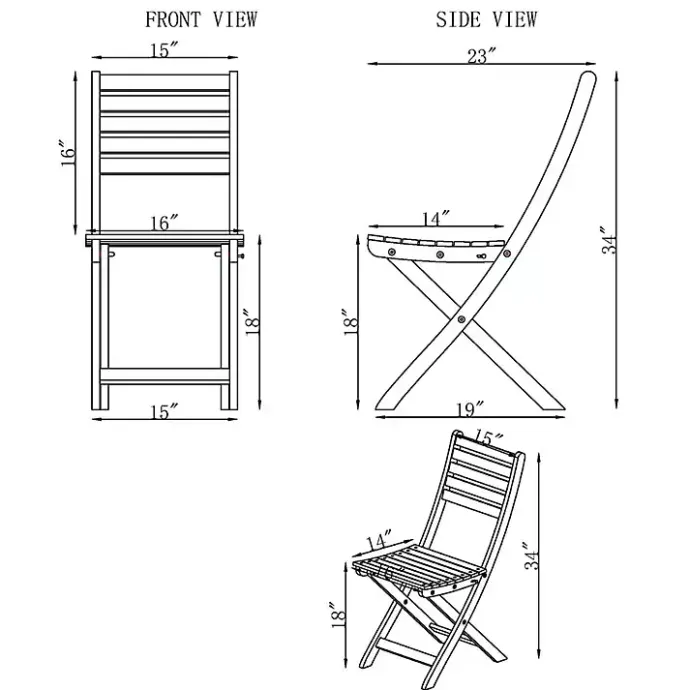 Discount Kirklands Home Acacia Wood Slatted 3-pc. Outdoor Bistro Set Tan