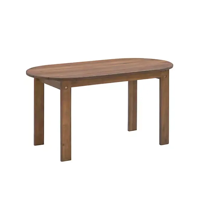 Sale Kirklands Home Acorn Acacia Wood Oval Adirondack Coffee Table Brown