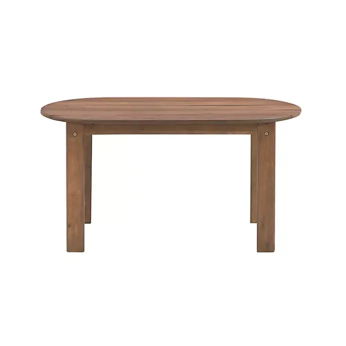 Sale Kirklands Home Acorn Acacia Wood Oval Adirondack Coffee Table Brown