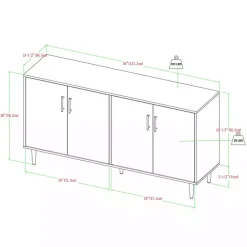 Hot Kirklands Home Acorn and Black Chevron Door TV Stand Brown