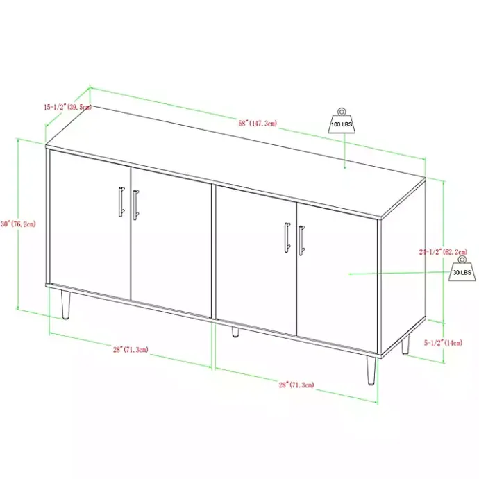 Hot Kirklands Home Acorn and Black Chevron Door TV Stand Brown
