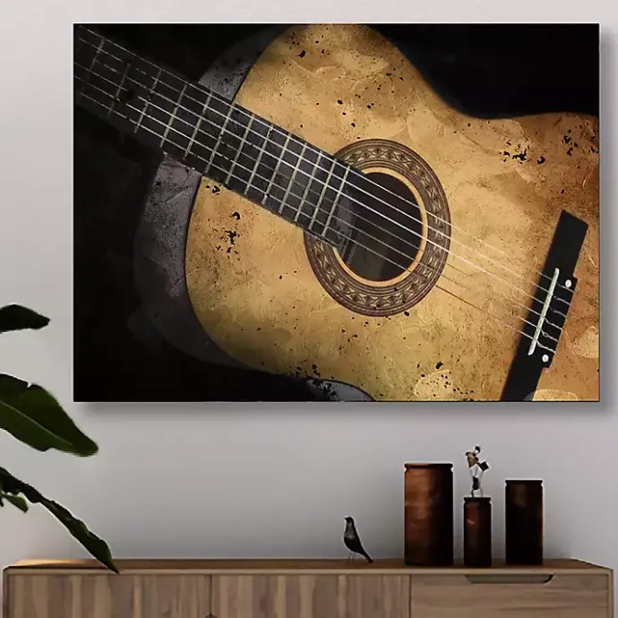 Outlet Kirklands Home Acoustic Guitar Canvas Art Print