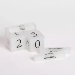 Outlet Kirklands Home Acrylic Block Calendar White