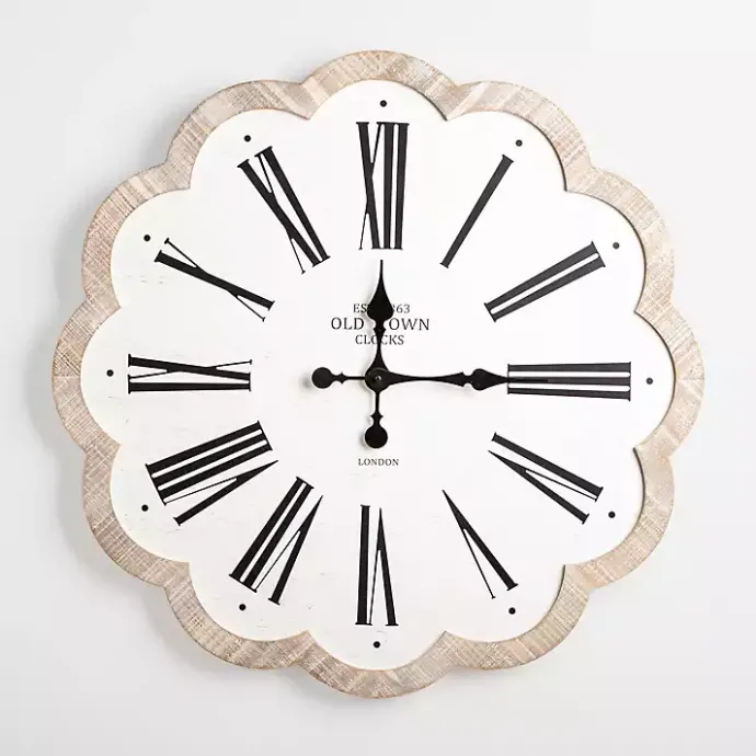 Sale Kirklands Home Adelyn Scalloped Edge Wood Clock