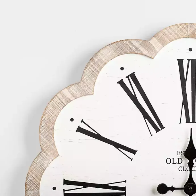Sale Kirklands Home Adelyn Scalloped Edge Wood Clock