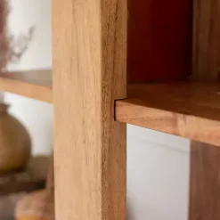 Discount Kirklands Home Adjustable 3-Tier Acacia Wood Wall Shelf