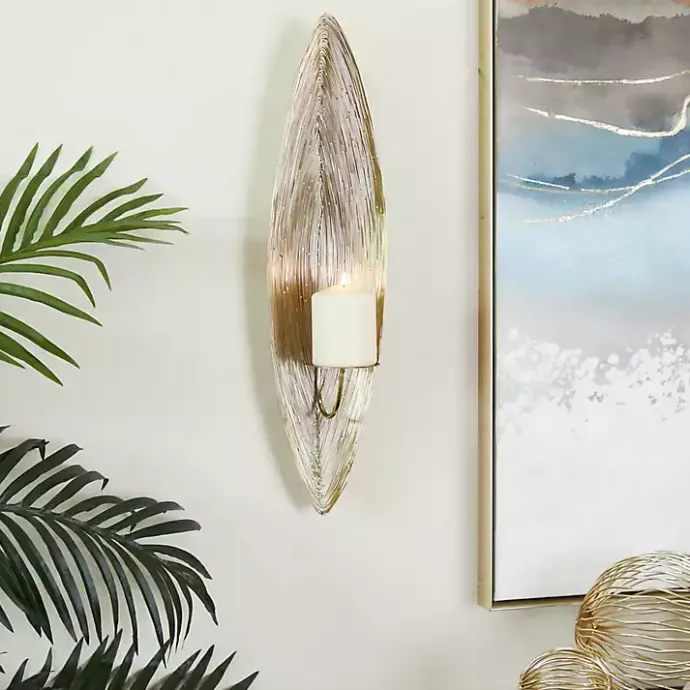 Sale Kirklands Home Adrienne en Steel Spiral Sconce Gold