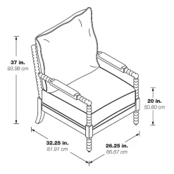 Clearance Kirklands Home Aegean Liam Turned Leg Accent Chair Blue