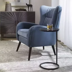 Sale Kirklands Home Aged Metal Frame Slab Top Accent Table Black