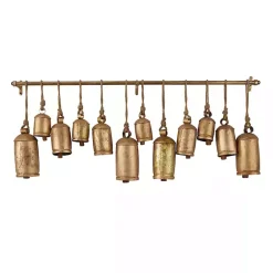 Online Kirklands Home Aged Round Bells Wall Plaque Gold