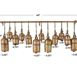 Online Kirklands Home Aged Round Bells Wall Plaque Gold