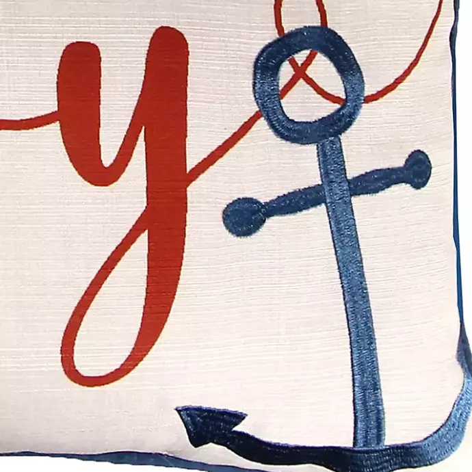 Clearance Kirklands Home Ahoy Anchor Lumbar Pillow