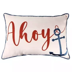 Clearance Kirklands Home Ahoy Anchor Lumbar Pillow