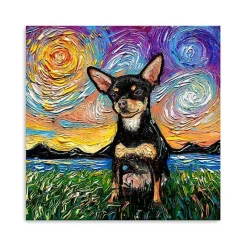 Outlet Kirklands Home Aja Trier Chihuahua Starry Night Canvas Print Multi