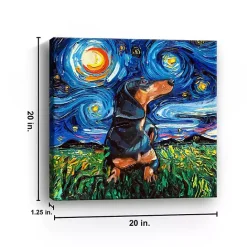 Best Kirklands Home Aja Trier Dachshund II Starry Night Canvas Print