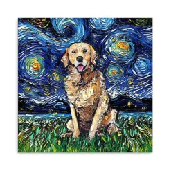 Sale Kirklands Home Aja Trier Golden Starry Night Canvas Art Print