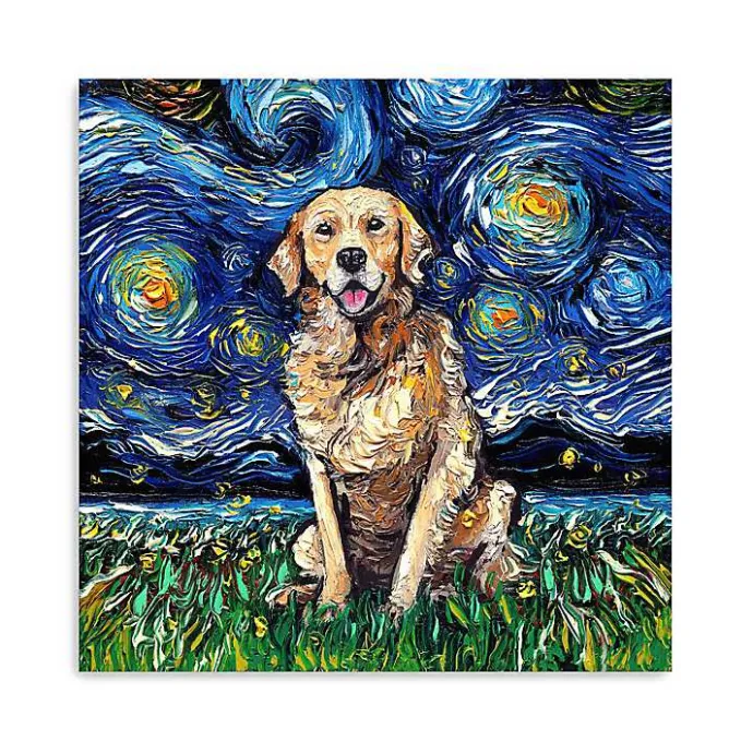 Sale Kirklands Home Aja Trier Golden Starry Night Canvas Art Print