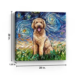 Discount Kirklands Home Aja Trier Goldendoodle Starry Night Canvas Print